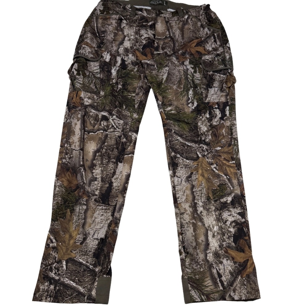 Tekari Camo Hunting Pants Mens Large Brown Oak Pine Bark Cargo BM2097-1790